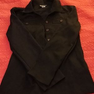 "tymings" tagged black button down very nice cond
